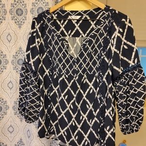 Navy Blouse by Crown & Ivy